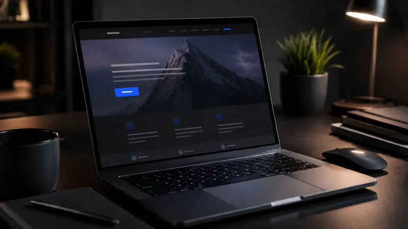 Site profissional responsivo exibido em notebook, tablet e celular